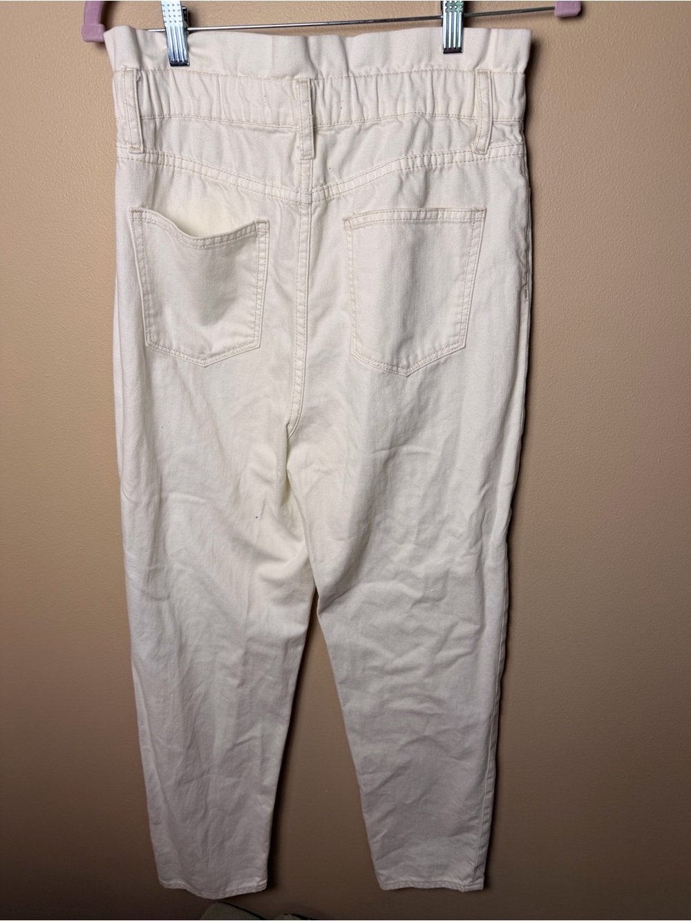 Joe’s Jeans The Brinkley High Rise Paperbag Jeans Ivory Cream Size 27 EUC - Picture 6 of 8